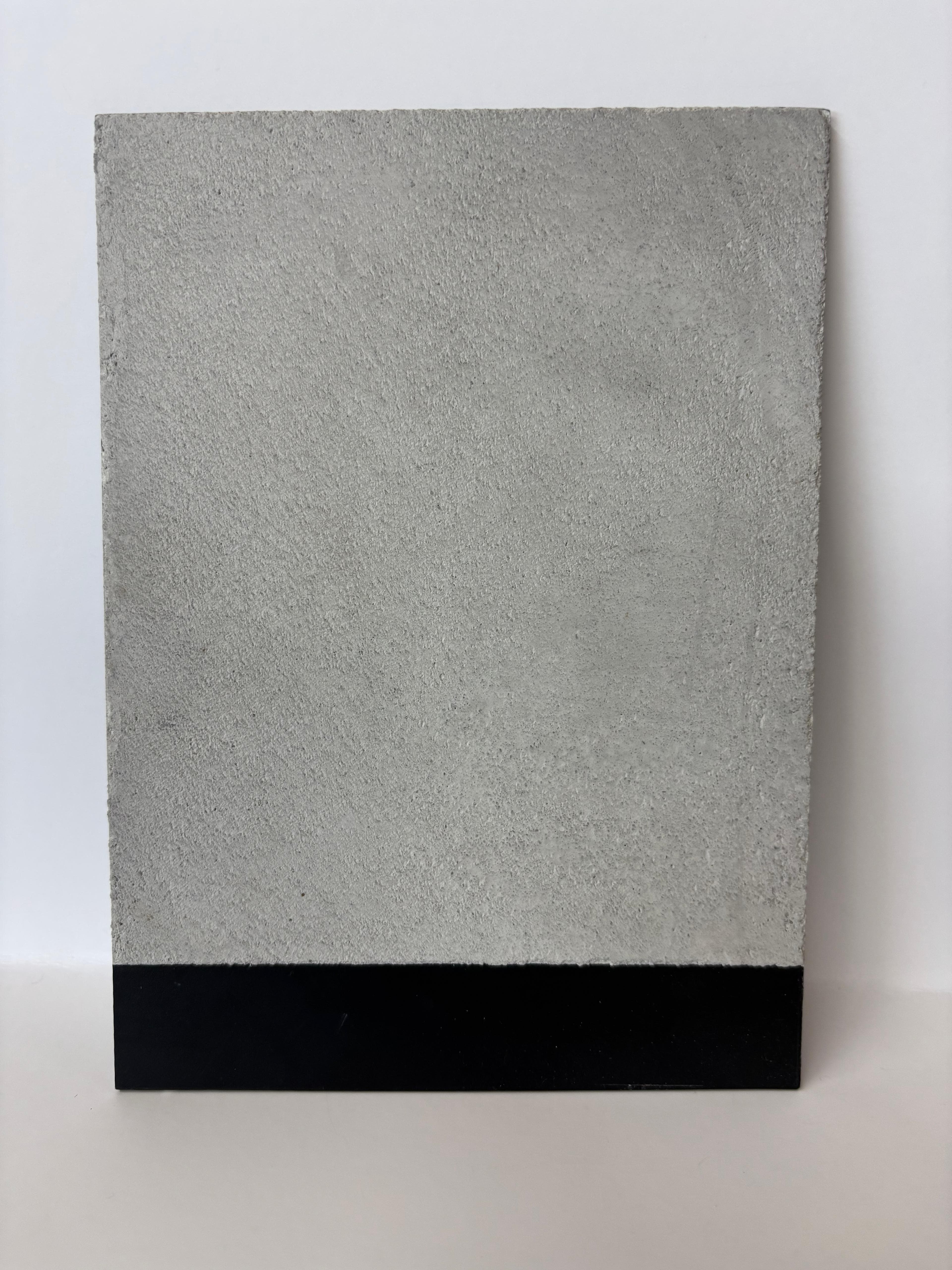 Textured plaster finish in a neutral gray tone